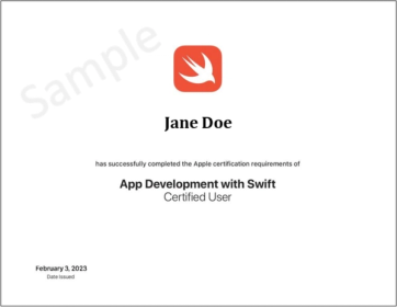 Apple App Development with Swift Certification