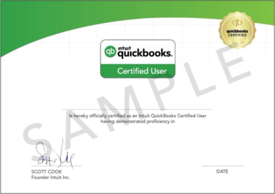 Intuit® QuickBooks Certified User (QBCU)