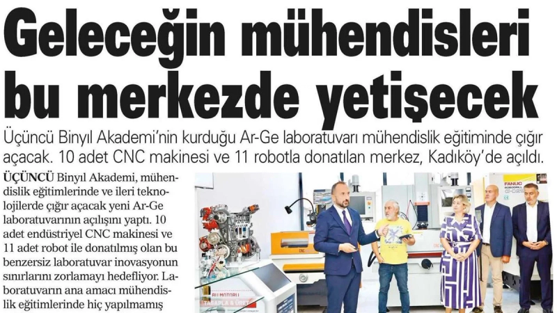 Üçüncü Binyıl Akademi’den Mühendislikte Çığır Açan Ar-Ge Laboratuvarı!