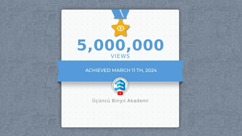 5 Milyon İzlenmeye Ulaşmanın Gururunu Yaşıyoruz!