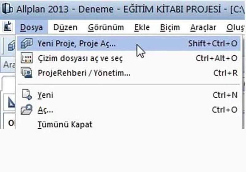 proje oluşturulması ve veri yönetimi