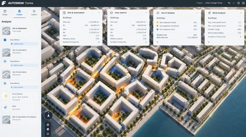 Autodesk Forma Model Coordination — birleşik model ve analiz