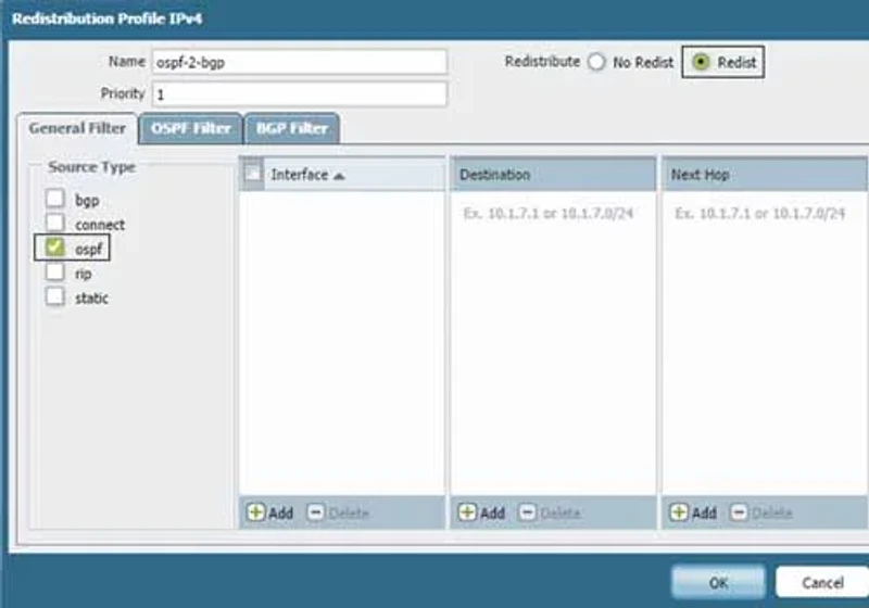 palo alto firewall dynamic routing protokolleri